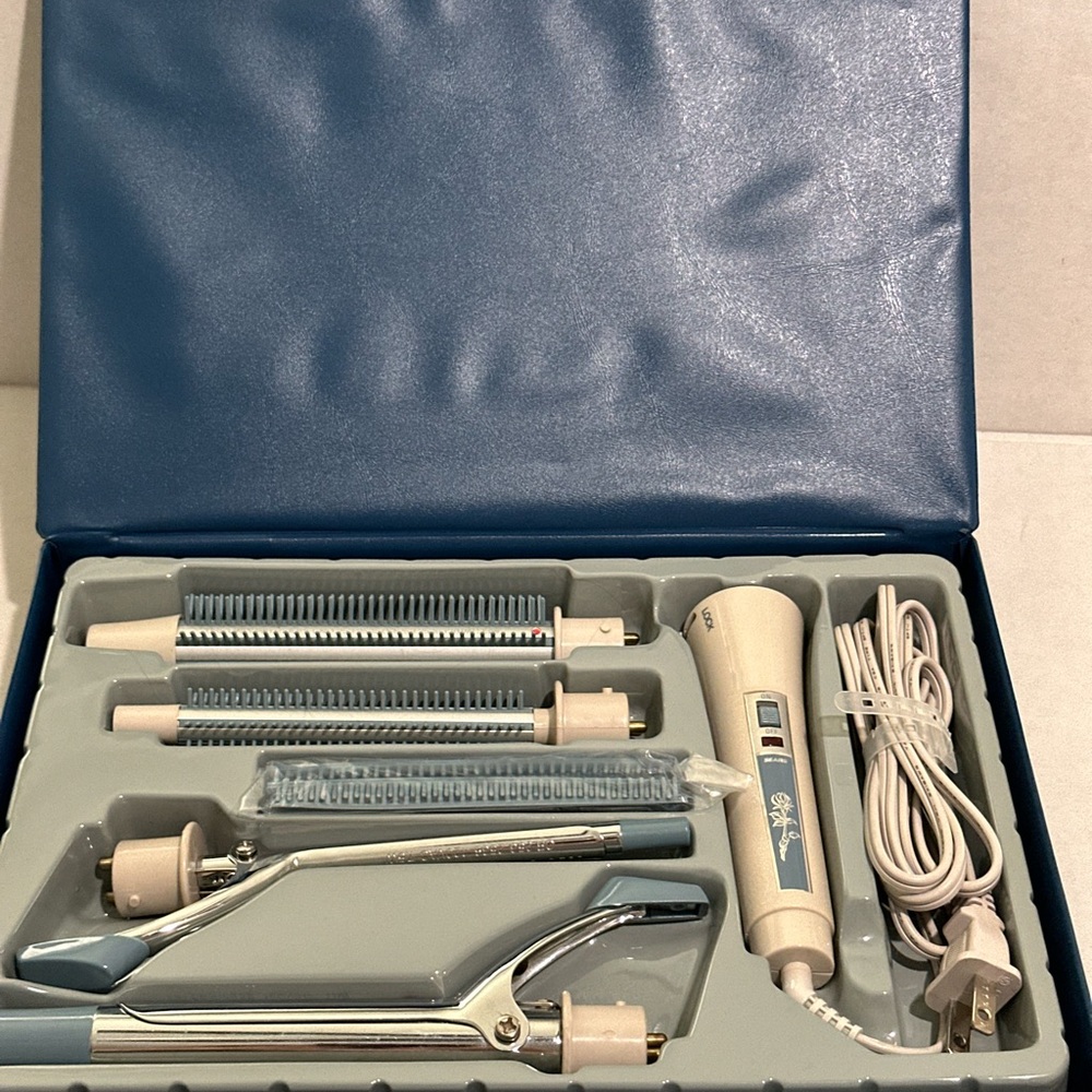 Vintage Sears Deluxe Professional Styling Curling Iron Combo Set